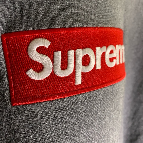 Supreme fw21 charcoal box logo hoodie - Picture 3 of 15